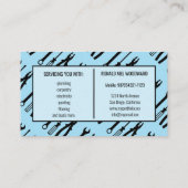 Carte de visite pour services de bricolage Simple (Dos)