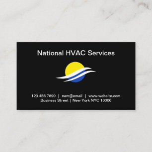 Carte de visite pour services de climatisation HVA