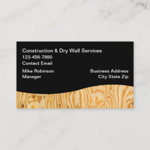 Carte de visite pour services de construction et d