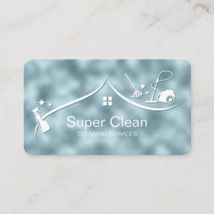 Carte de visite pour services de nettoyage profess
