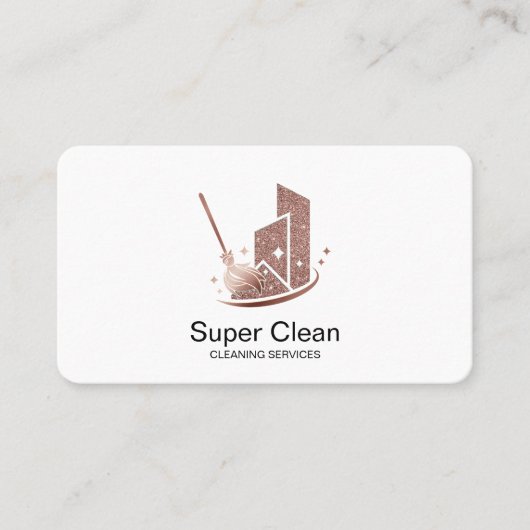 Carte de visite pour services de nettoyage profess (Devant)