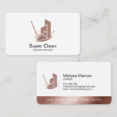 Carte de visite pour services de nettoyage profess (Devant / Derrière)
