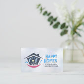 Carte de visite pour services de nettoyage profess (Debout devant)