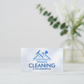 Carte de visite pour services de nettoyage profess (Debout devant)