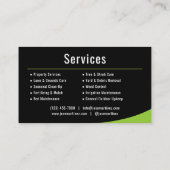 Carte de visite pour services de paysagisme de pro (Dos)