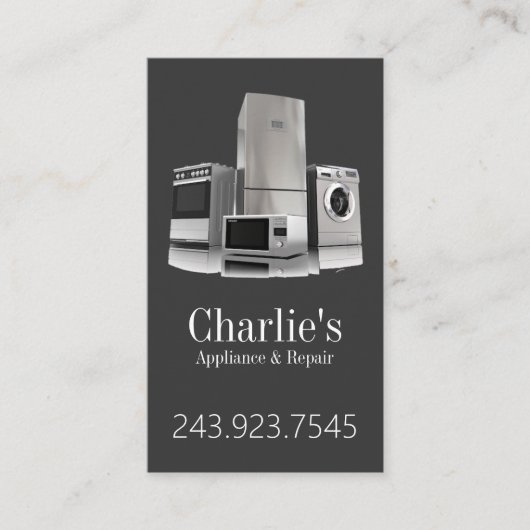 Carte de visite pour services de réparation d'appa (Devant)