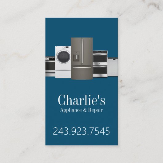 Carte de visite pour services de réparation d'appa (Devant)