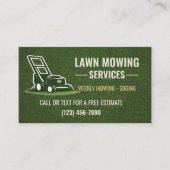 Carte de visite pour services de tonte de pelouse (Devant)