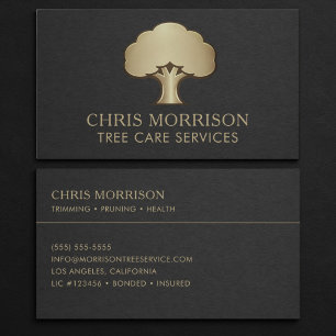 Carte de visite pour services d'entretien d'arbres