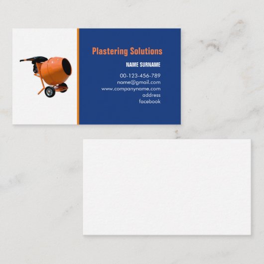 carte de visite pour services et solutions de plas (Devant / Derrière)