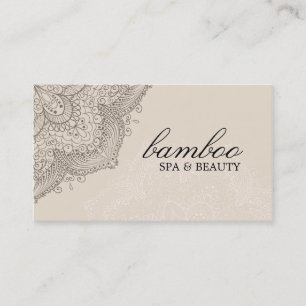 Carte de visite pour Spa Exotique Brun & Crème