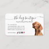 Carte de visite pour toilettage de chiens (Dos)