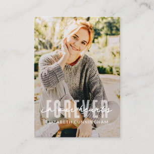 Carte De Visite Pour toujours dans nos coeurs Moderne Simple Photo