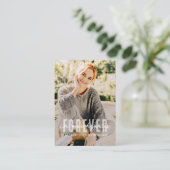 Carte De Visite Pour toujours dans nos coeurs Moderne Simple Photo (Debout devant)