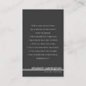 Carte De Visite Pour toujours dans nos coeurs Photo Funeral Card (Dos)