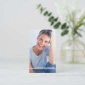 Carte De Visite Pour toujours dans nos coeurs Photo Funeral Card (Debout devant)