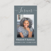 Carte De Visite Pour toujours dans nos coeurs Photo Prière funérai (Devant)