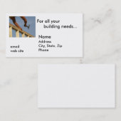 Carte De Visite Pour tous vos besoins de construction... (Devant / Derrière)