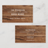Carte de visite pour travailler avec du bois. (Devant / Derrière)