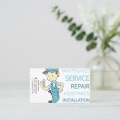 Carte de visite pour travaux de plomberie (Debout devant)