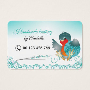 carte de visite pour tricoteurs et crocheteurs.