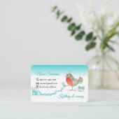 carte de visite pour tricoteurs et crocheteurs. (Debout devant)