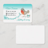 carte de visite pour tricoteurs et crocheteurs. (Devant / Derrière)