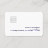 Carte de visite pour un agent de voyage, avec cart (Dos)