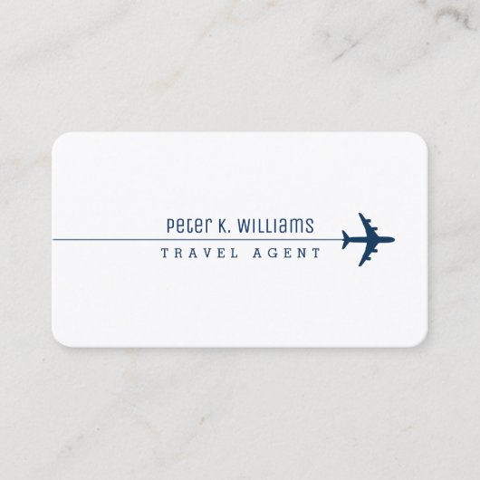 Carte de visite pour un agent de voyages (Devant)