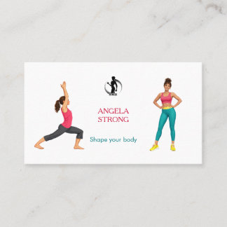 Carte de visite pour un entraîneur de fitness ou u
