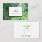 Carte de visite pour un paysagiste. (Devant / Derrière)