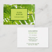 Carte de visite pour un paysagiste. (Devant / Derrière)