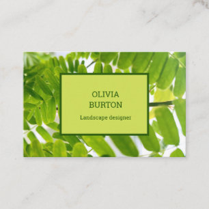 Carte de visite pour un paysagiste.