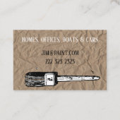 Carte de visite pour un peintre (Dos)