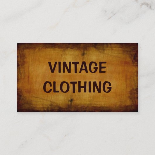Carte de visite pour vêtements vintage (Devant)