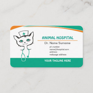 carte de visite pour vétérinaire ou clinique vétér