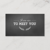 Carte De Visite Pour vous rencontrer Black (Devant)