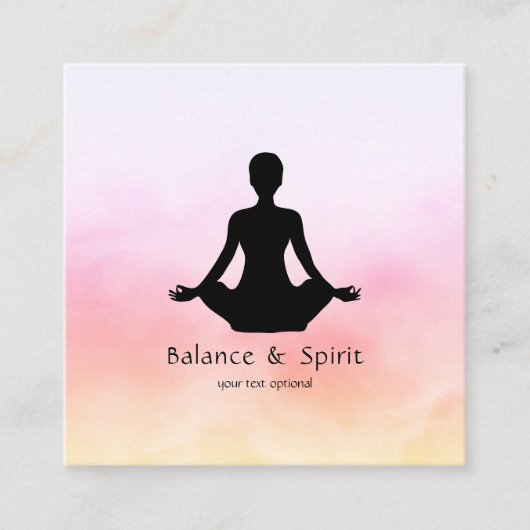 Carte de visite pour yoga (Devant)