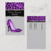 Carte de visite pourpre à la mode d'impression de (Devant / Derrière)