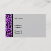 Carte de visite pourpre à la mode d'impression de (Dos)