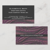 Carte De Visite Pourpre antique démodé élégant marbré (Devant / Derrière)