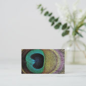 Carte de visite pourpre bleu-vert de paon (Debout devant)