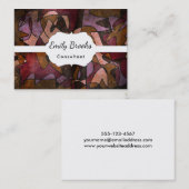 Carte De Visite Pourpre, brun, art abstrait de Bourgogne, 5a (Devant / Derrière)