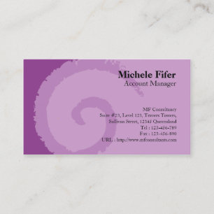 Carte de visite pourpre curl