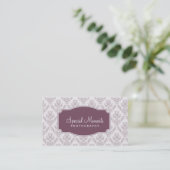 Carte de visite pourpre Damask (Debout devant)