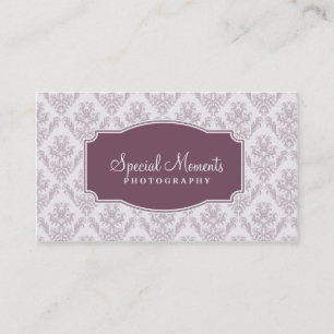 Carte de visite pourpre Damask
