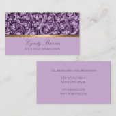 Carte de visite pourpre Damask (Devant / Derrière)