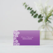Carte de visite pourpre Damask (Debout devant)