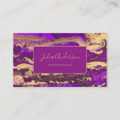 Carte de visite pourpre de code QR (Devant)