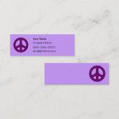 Carte de visite pourpre de coutume de signe de (Devant / Derrière)